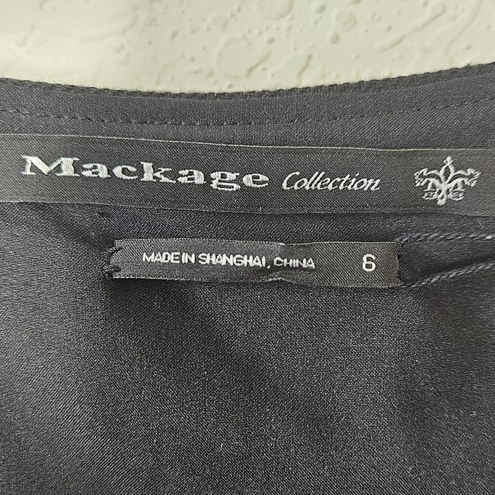 NWT Mackage Collection Studded Zipper Side Detail Structured Cap Sleeve Dress - Picture 8 of 11